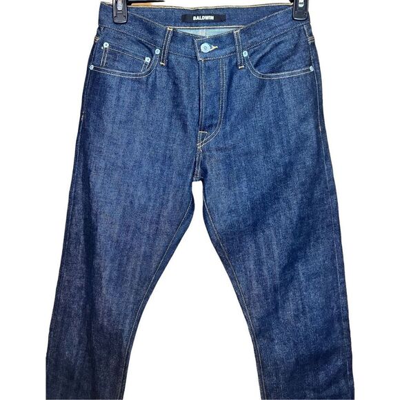 Baldwin The Reed Straight Leg Jean in Dark Wash Selvage Denim Jean NWT Size 28 - Picture 4 of 10